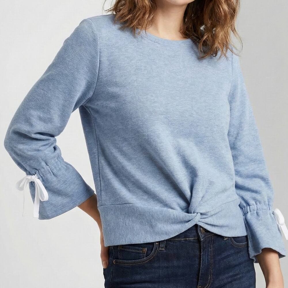 dh New York Blue Sweatshirt Small Rayon Nylon Spandex